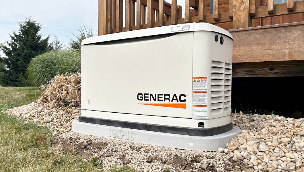 Generac generator installed at a home.
